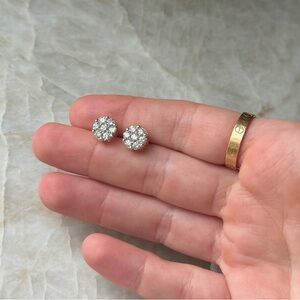 Natural Diamond Cluster Earrings